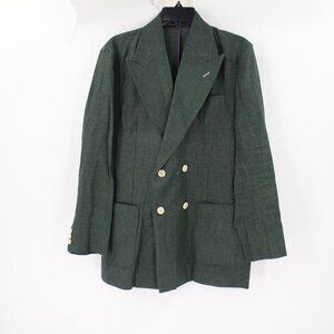 Studiosuits Sport Coat mens 40 Solbiati Tolomeo Linen Double Breasted peak lapel